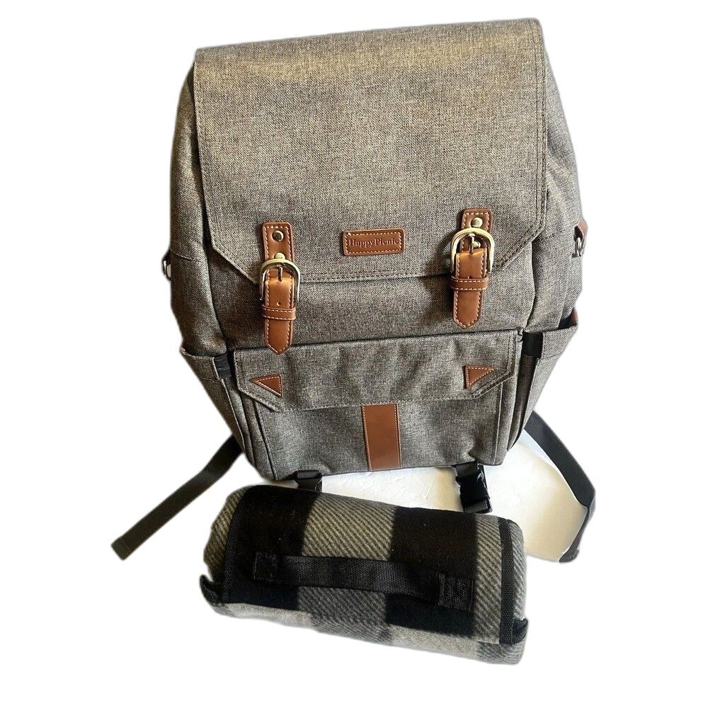 NWOT Happy Picnic Cooler Back Pack w/Picnic Blanket